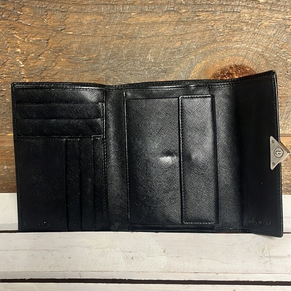 Original Prada Black Saffiano Leather Wallet with Milano logo - Picture 11 of 14